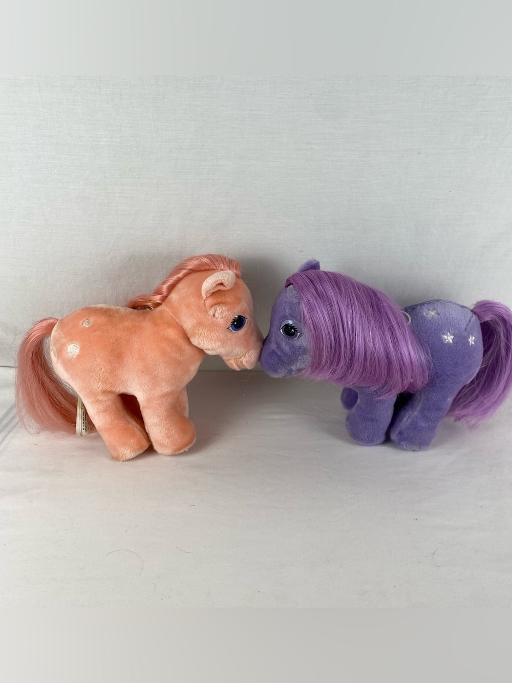 Vintage 1983 Hasbro My Little Pony Softies Plush Lot of 2 Blossom & Peachy